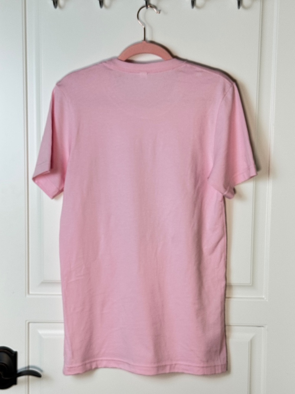 PINK CREW NECK T-SHIRT WITH "JESUS IS MY STRENGTH" GRAPHIC - NWOT - Picture 8 of 13